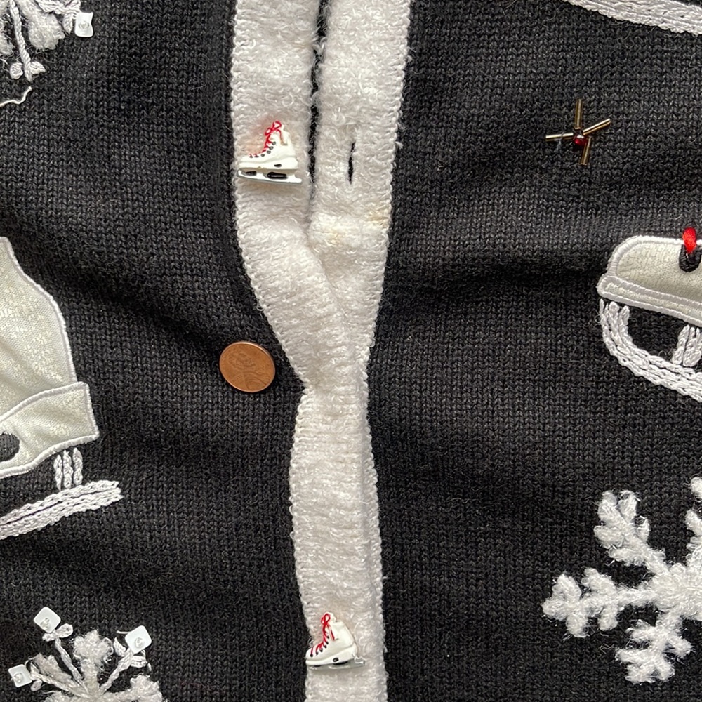 Vintage Storybook Knits Womens Skating Dream Cardigan Sweater Sz 1X** - Picture 15 of 16